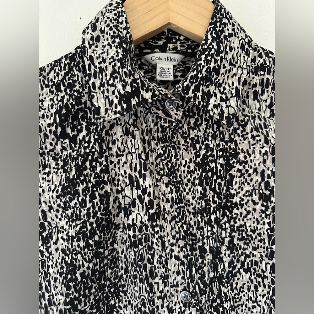 Calvin Klein Monochrome Animal Print Top